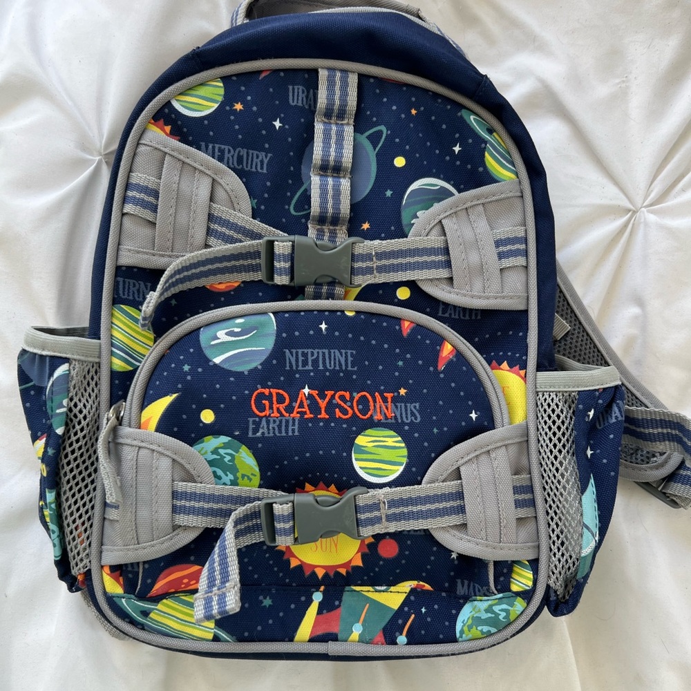 PBK toddler navy solar system backpack.